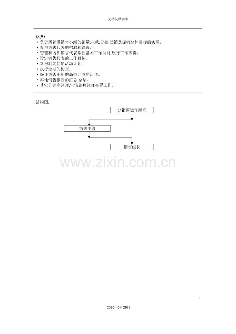 销售部分销商销售组长岗位说明书.doc_第3页