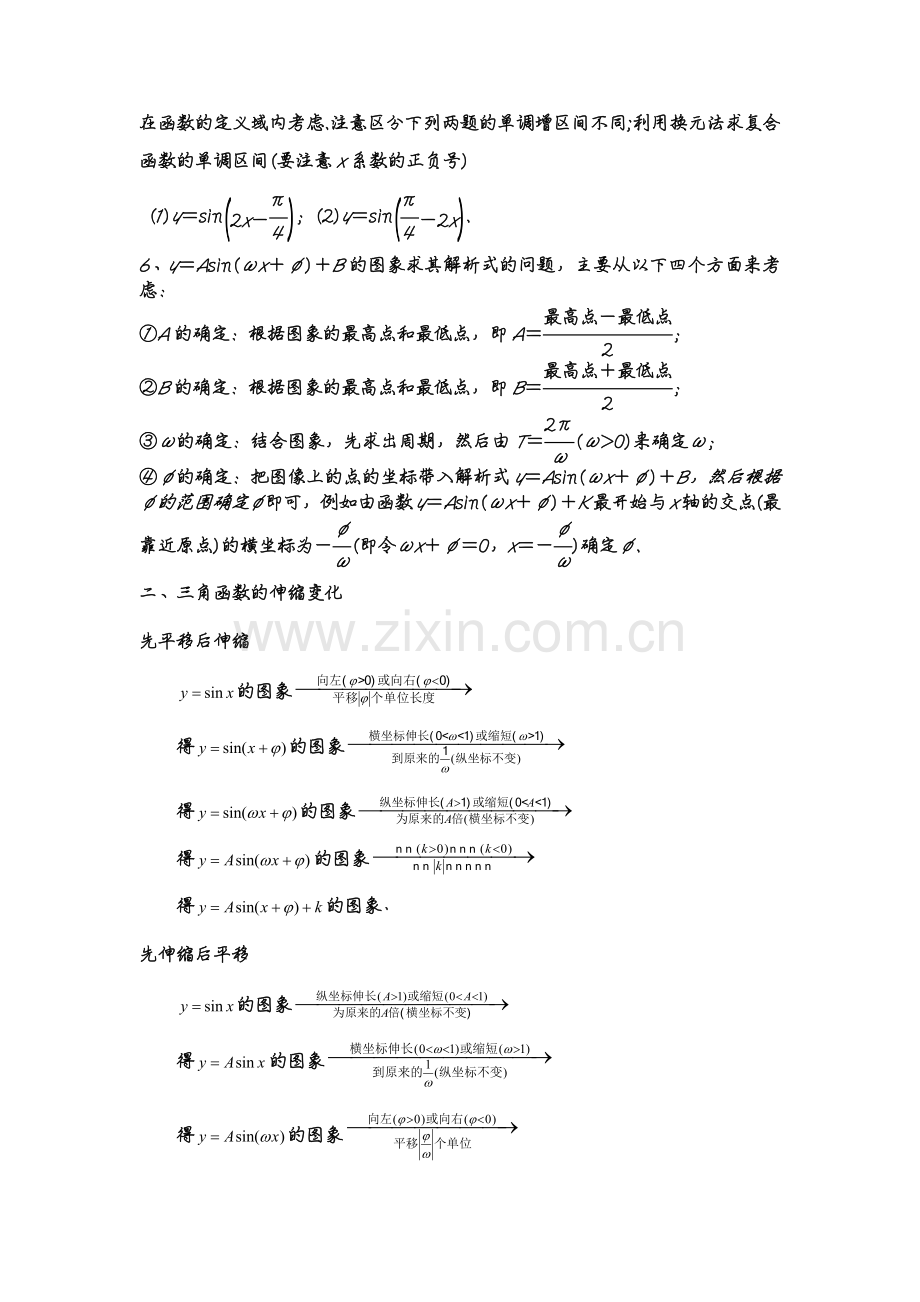 三角函数图像与性质知识点总结.doc_第3页