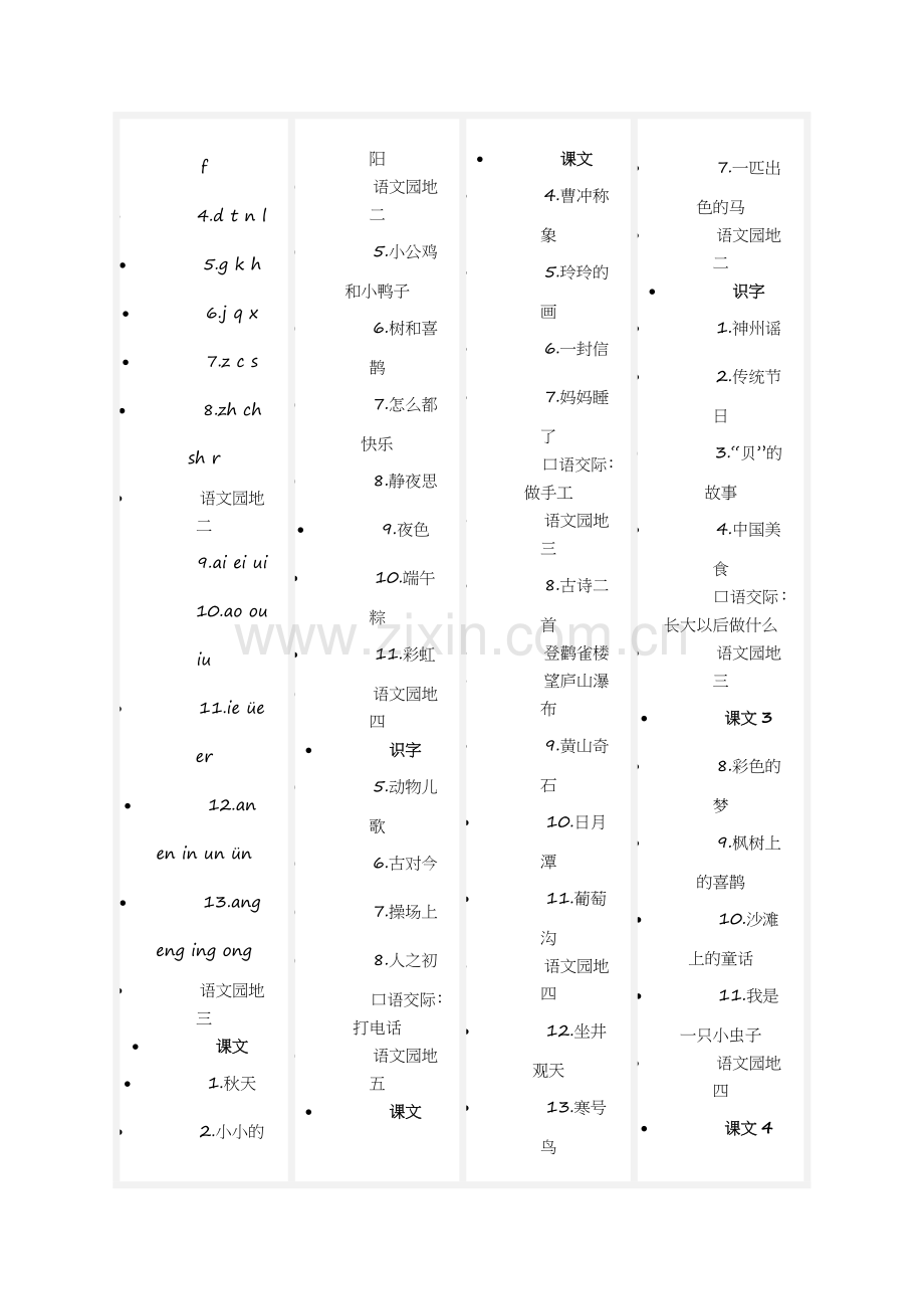 小学语文目录大全(部编版).doc_第2页