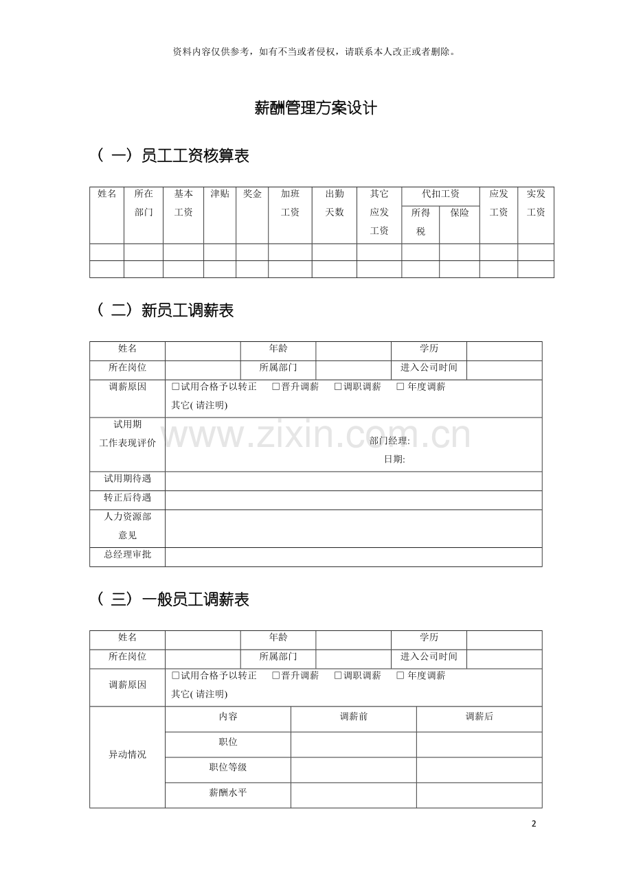 薪酬管理方案设计模板.doc_第2页