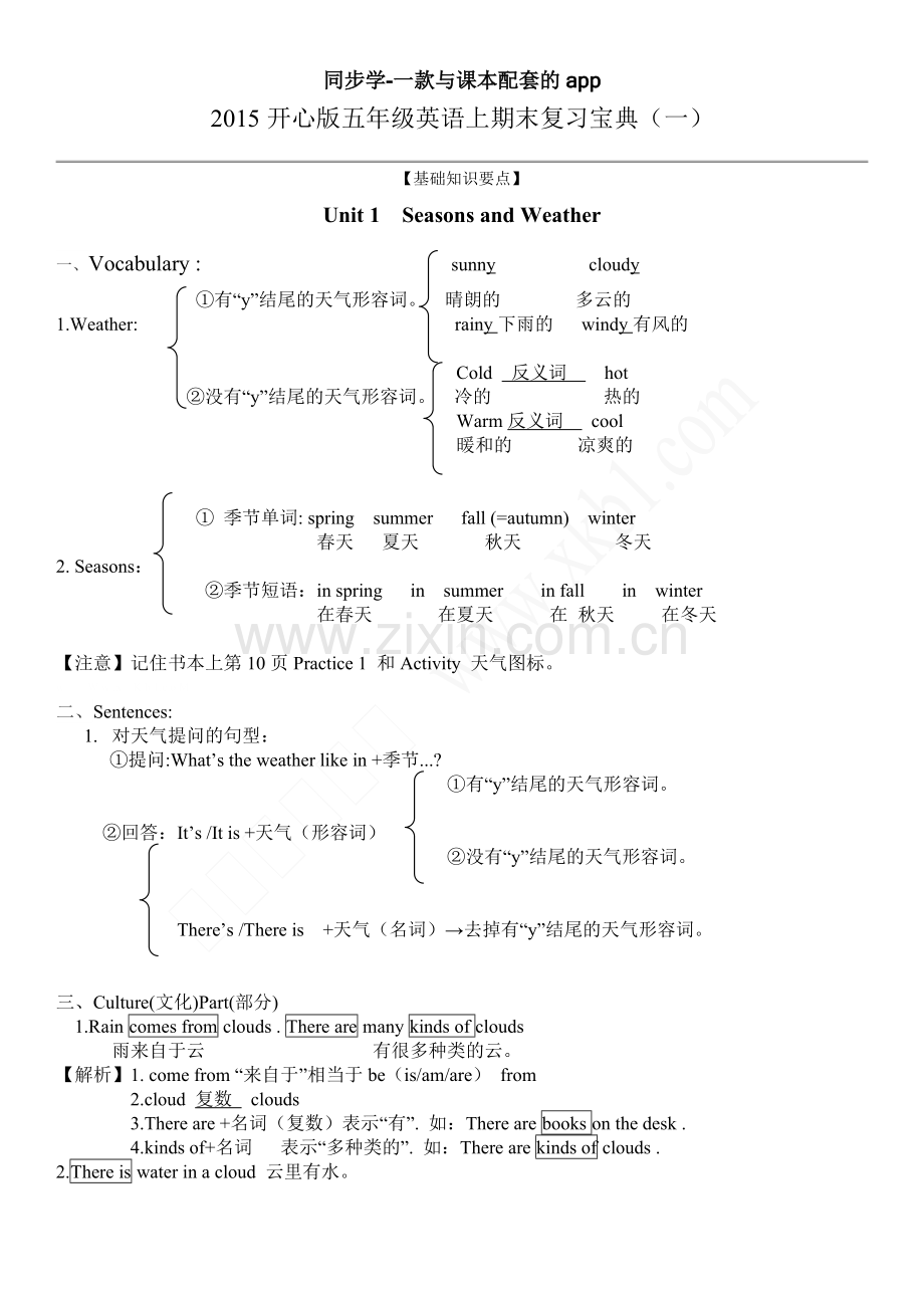 开心英语五年级上册知识点.pdf_第1页