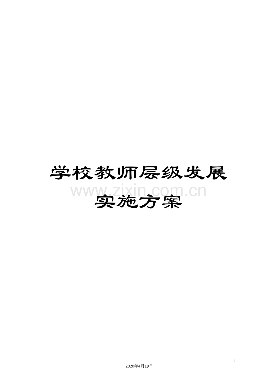 学校教师层级发展实施方案.doc_第1页