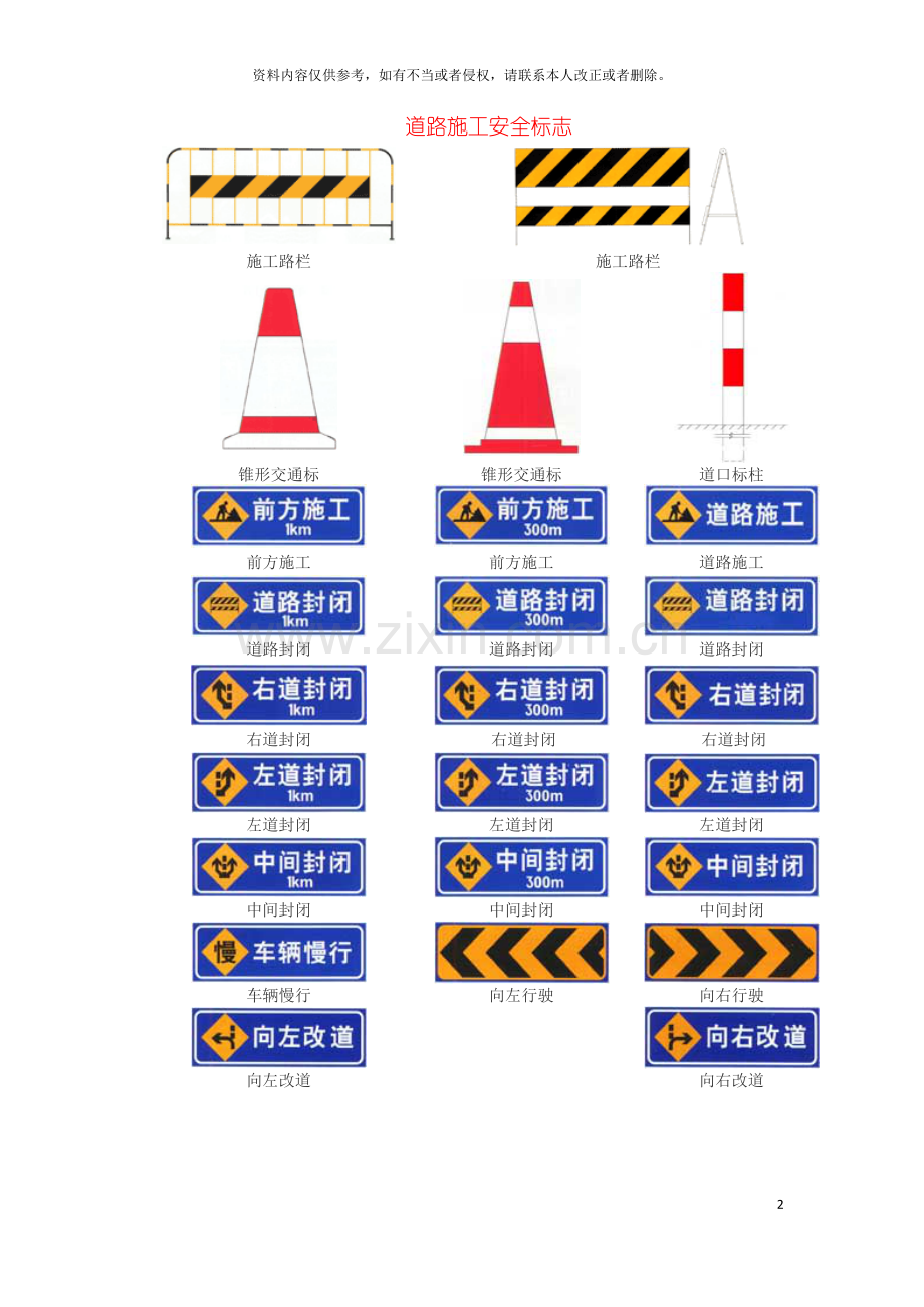 道路施工安全标志模板.doc_第2页