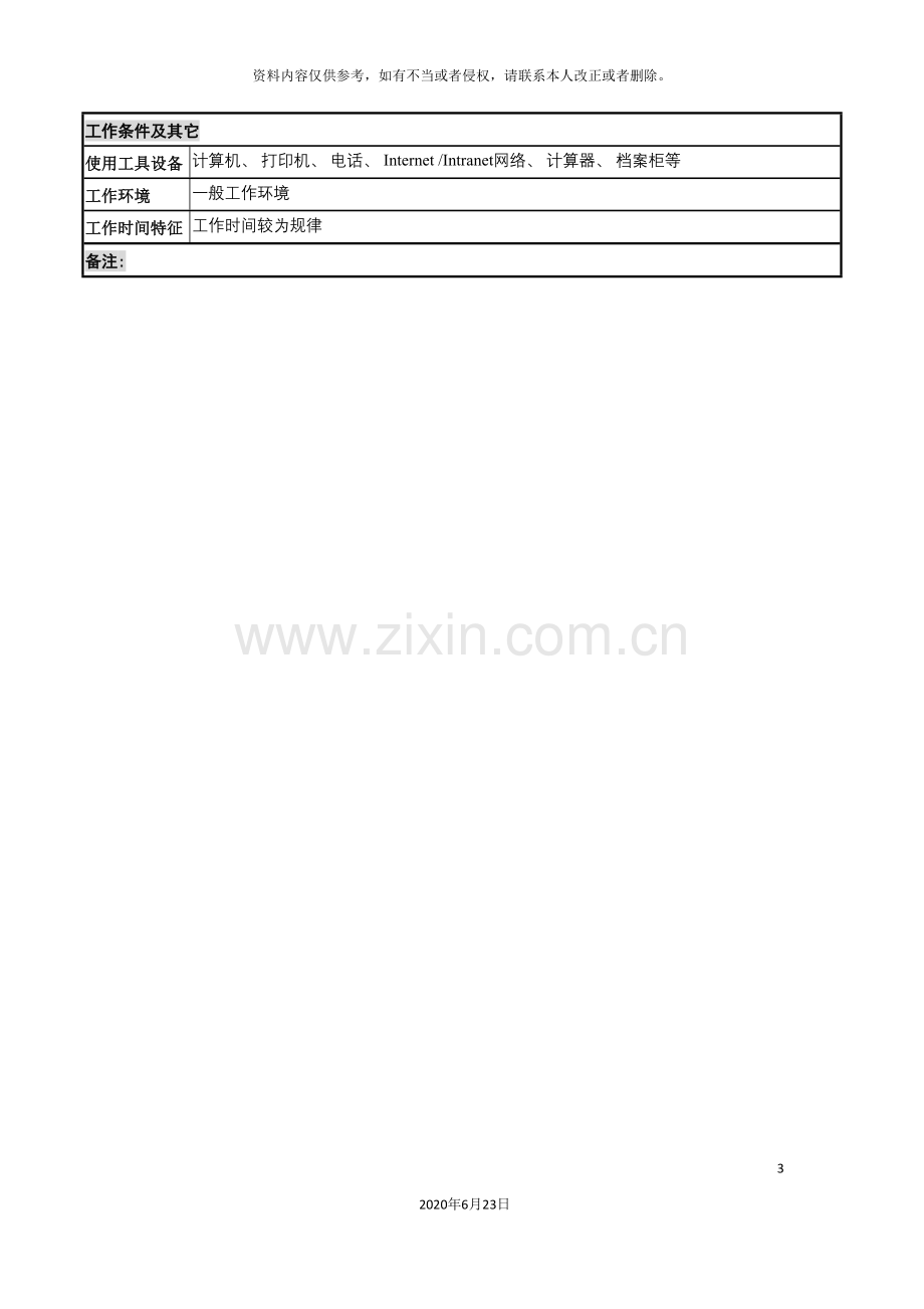 化妆品公司行政总务岗岗位说明书.doc_第3页