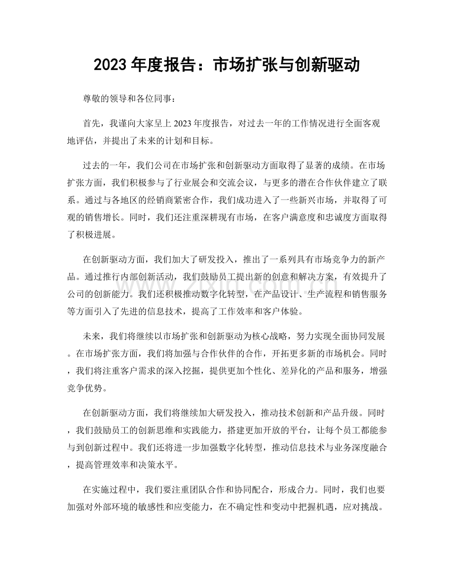 2023年度报告：市场扩张与创新驱动.docx_第1页