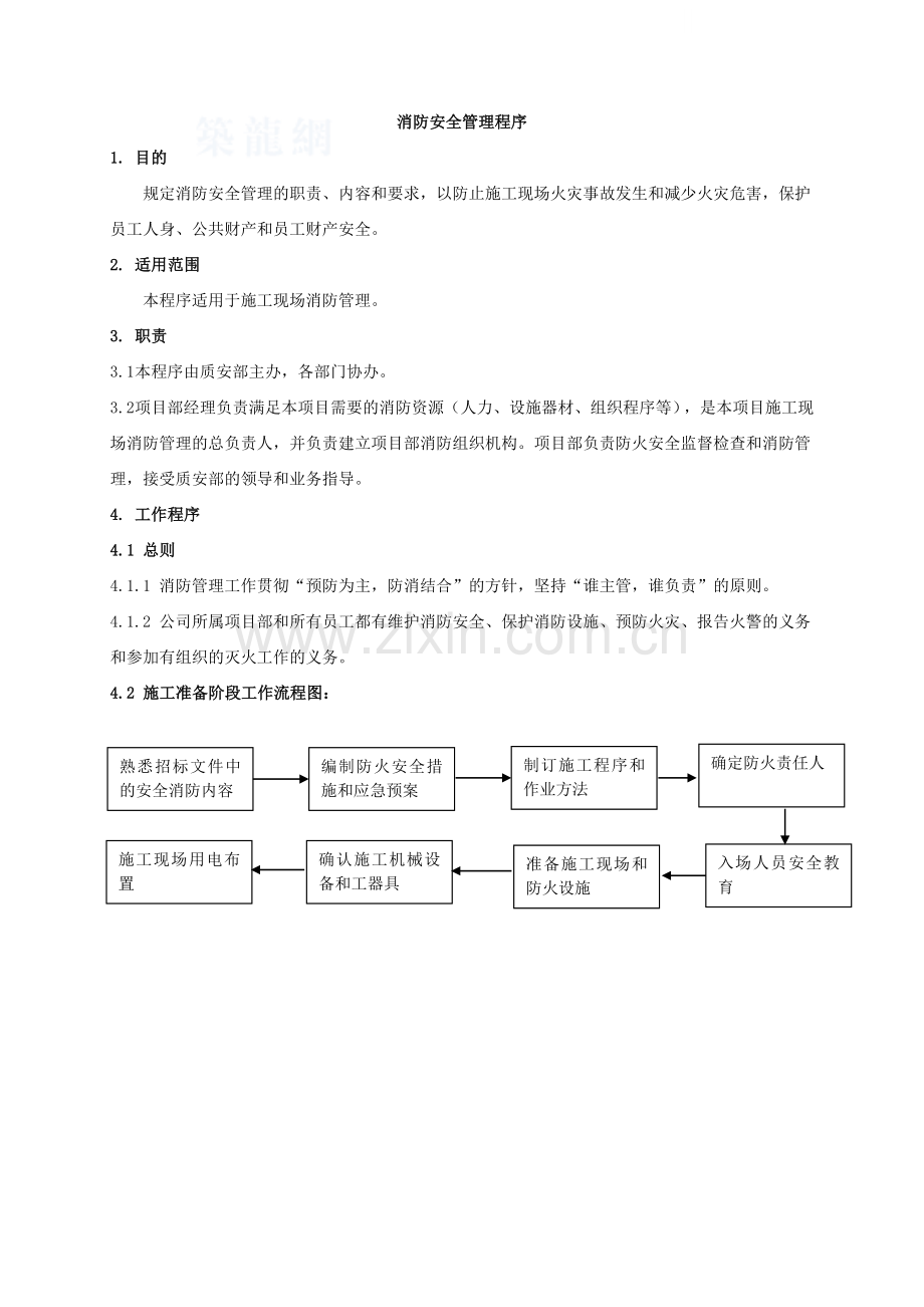 消防安全管理程序-secret.docx_第1页