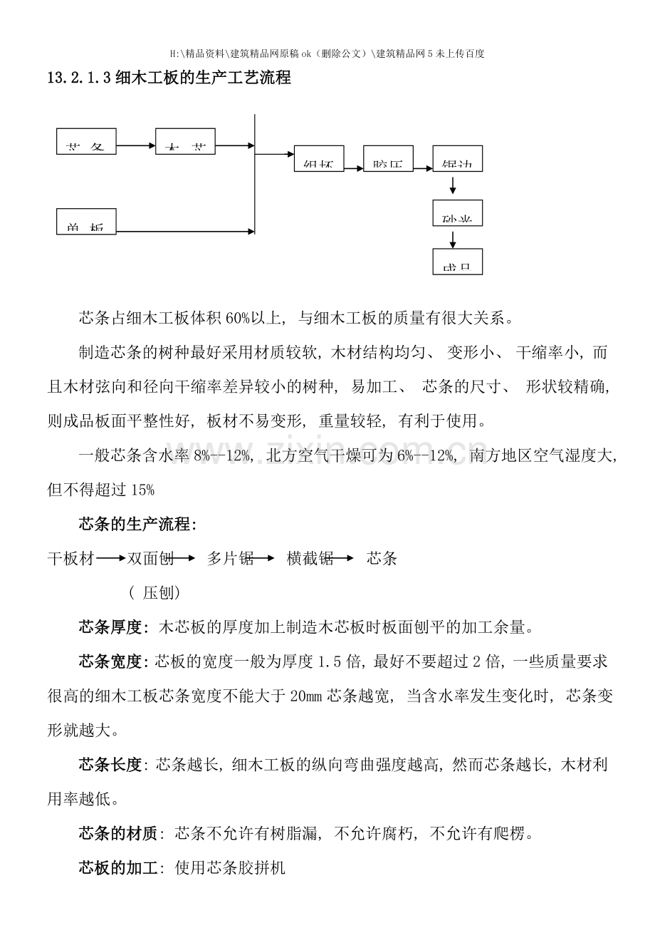 细木工板的生产工艺流程锯边胶压组坯木芯板.doc_第1页