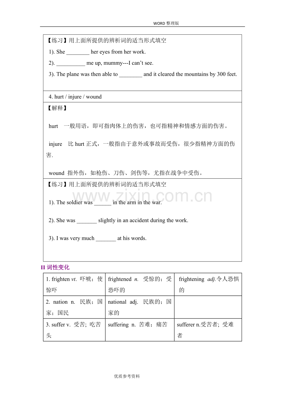 高中英语人版必修一Unit-4知识点汇总及强化练习.pdf_第3页