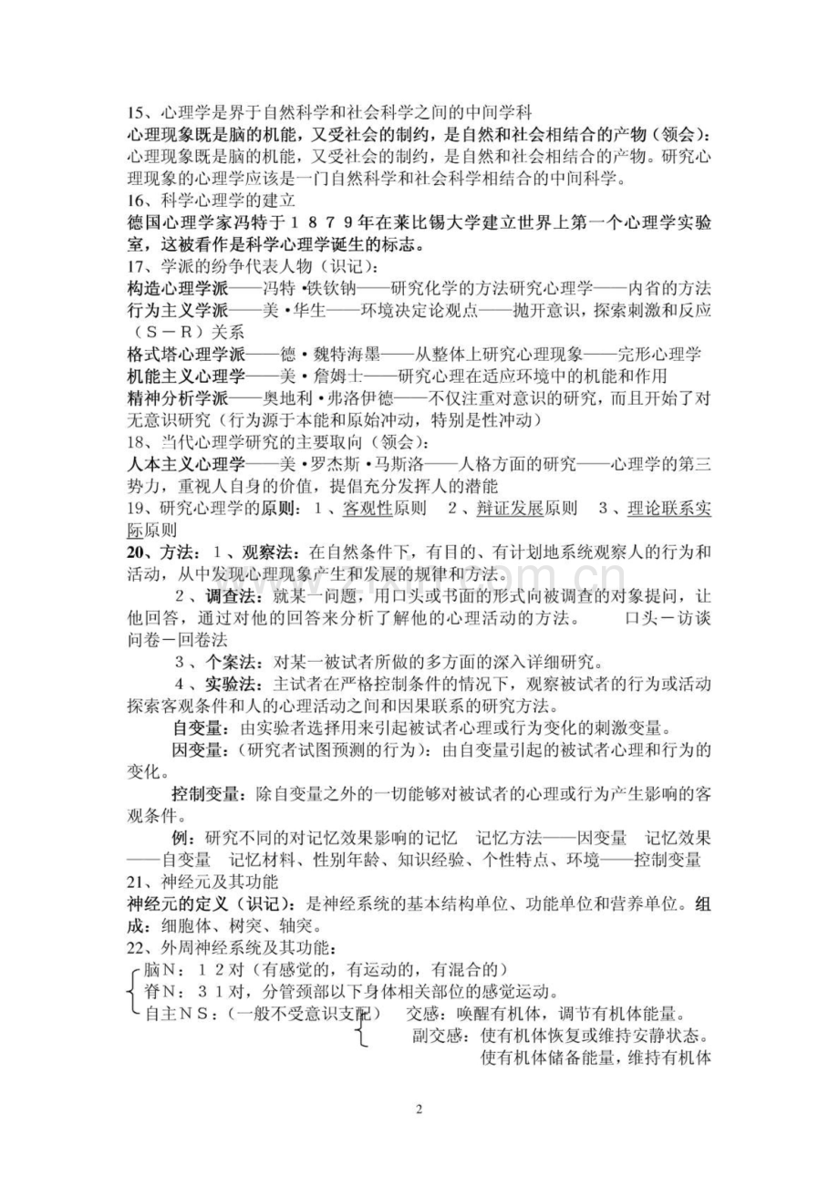 国家心理咨询师三级考试笔记1-6全.doc_第2页