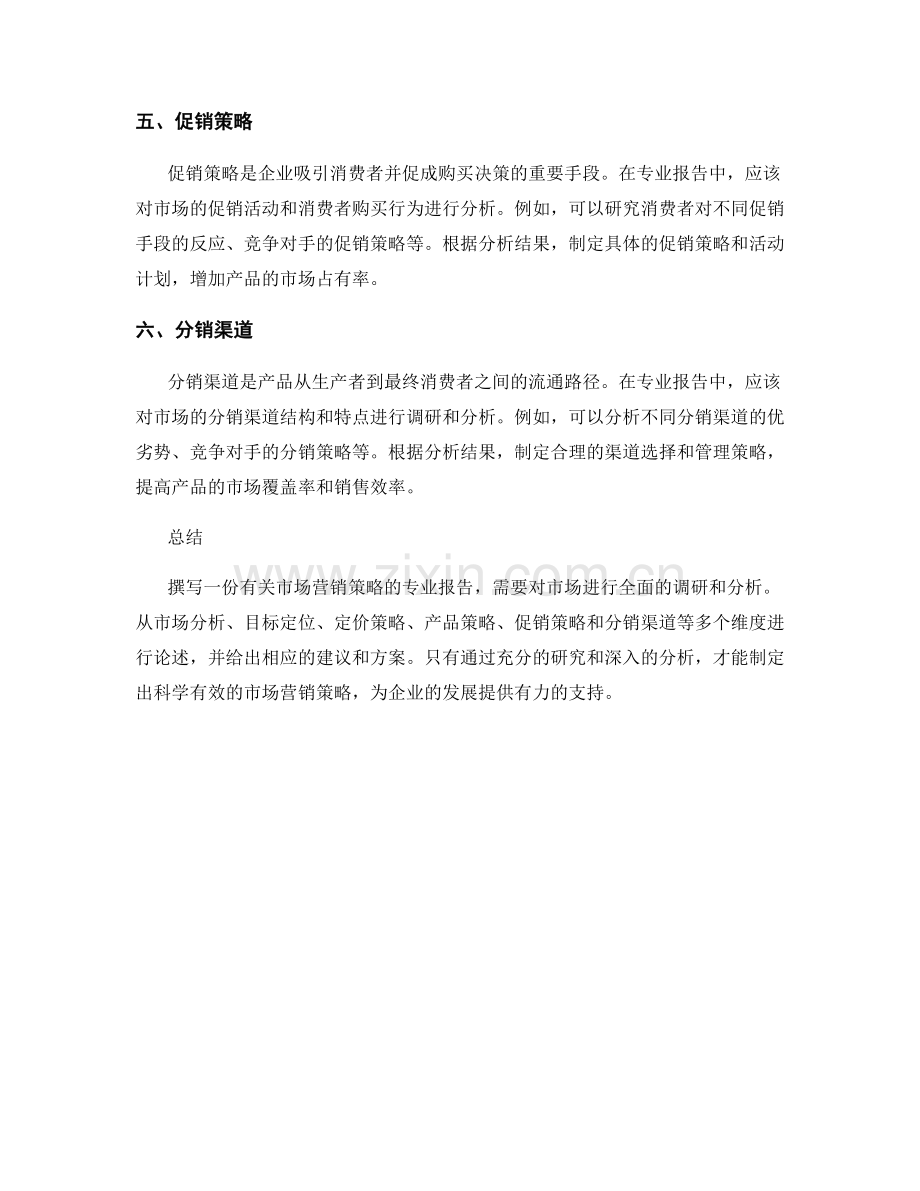 如何撰写一份有关市场营销策略的专业报告.docx_第2页