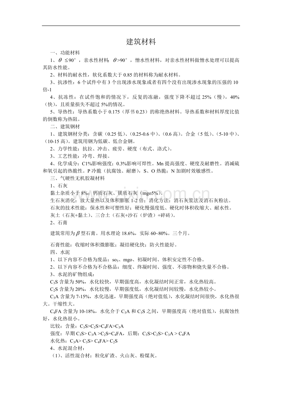 注册结构师基础考试建筑材料.doc_第1页