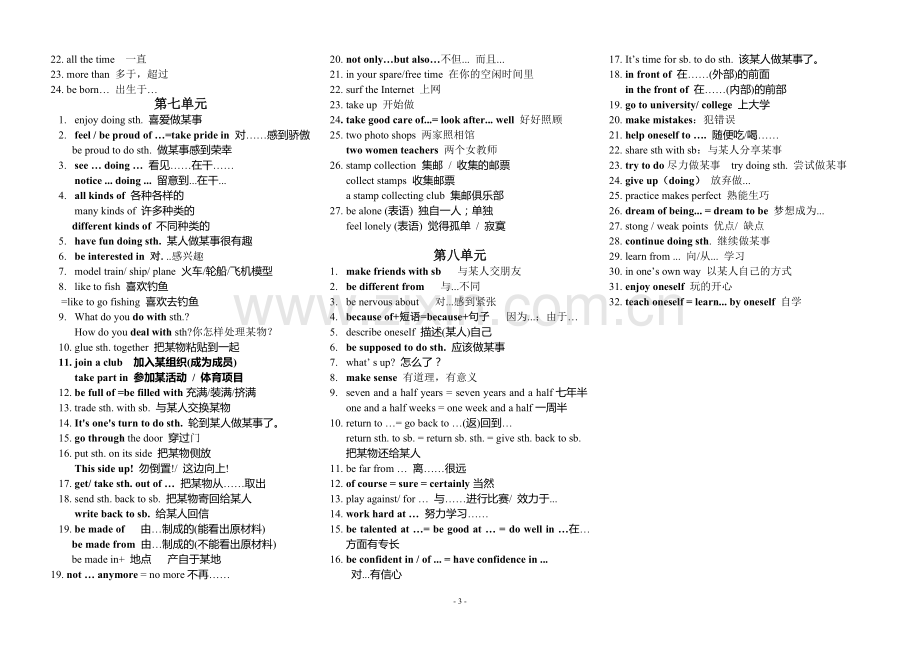 新冀教版英语八年级上知识点.pdf_第3页