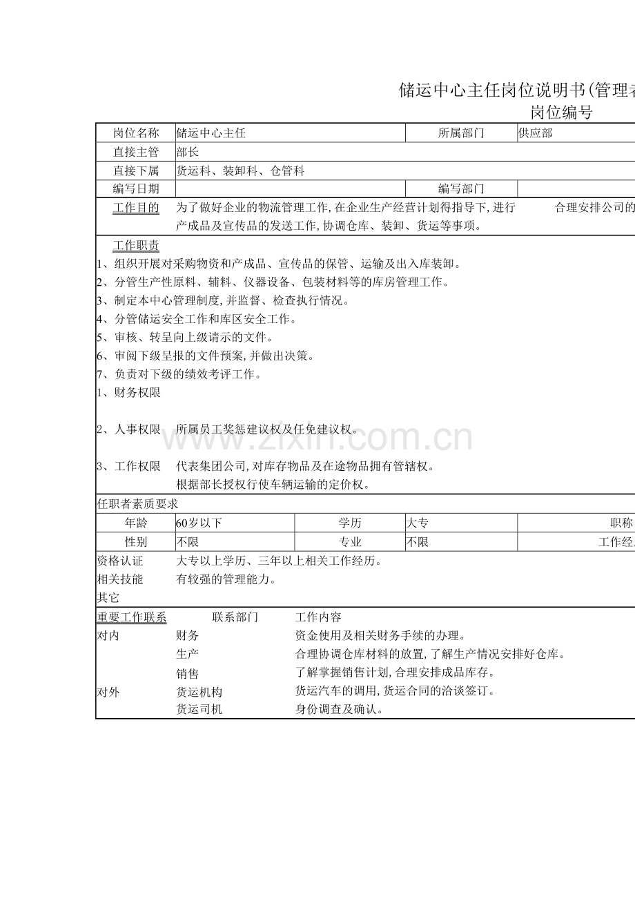 供应部储运中心主任岗位职责.doc_第2页