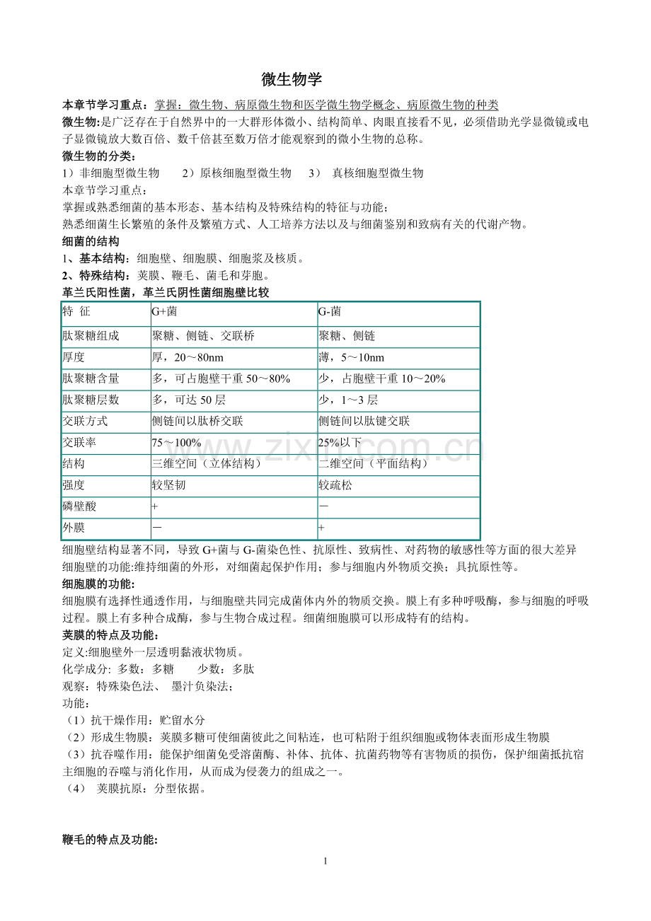 微生物学考试重点笔记(精华).doc_第1页