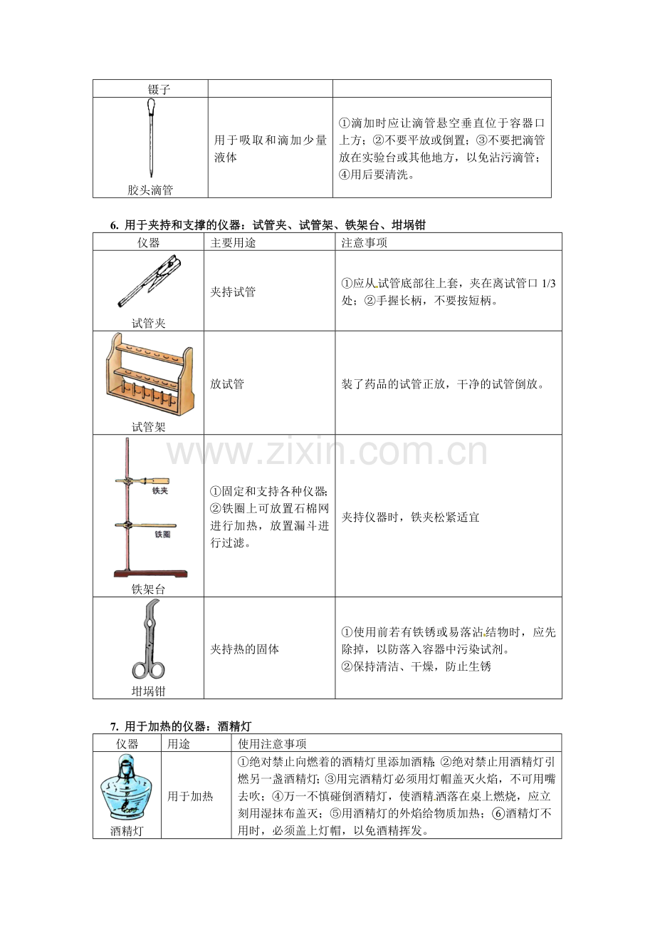 中考化学复习-常见实验仪器的归类剖析.doc_第3页