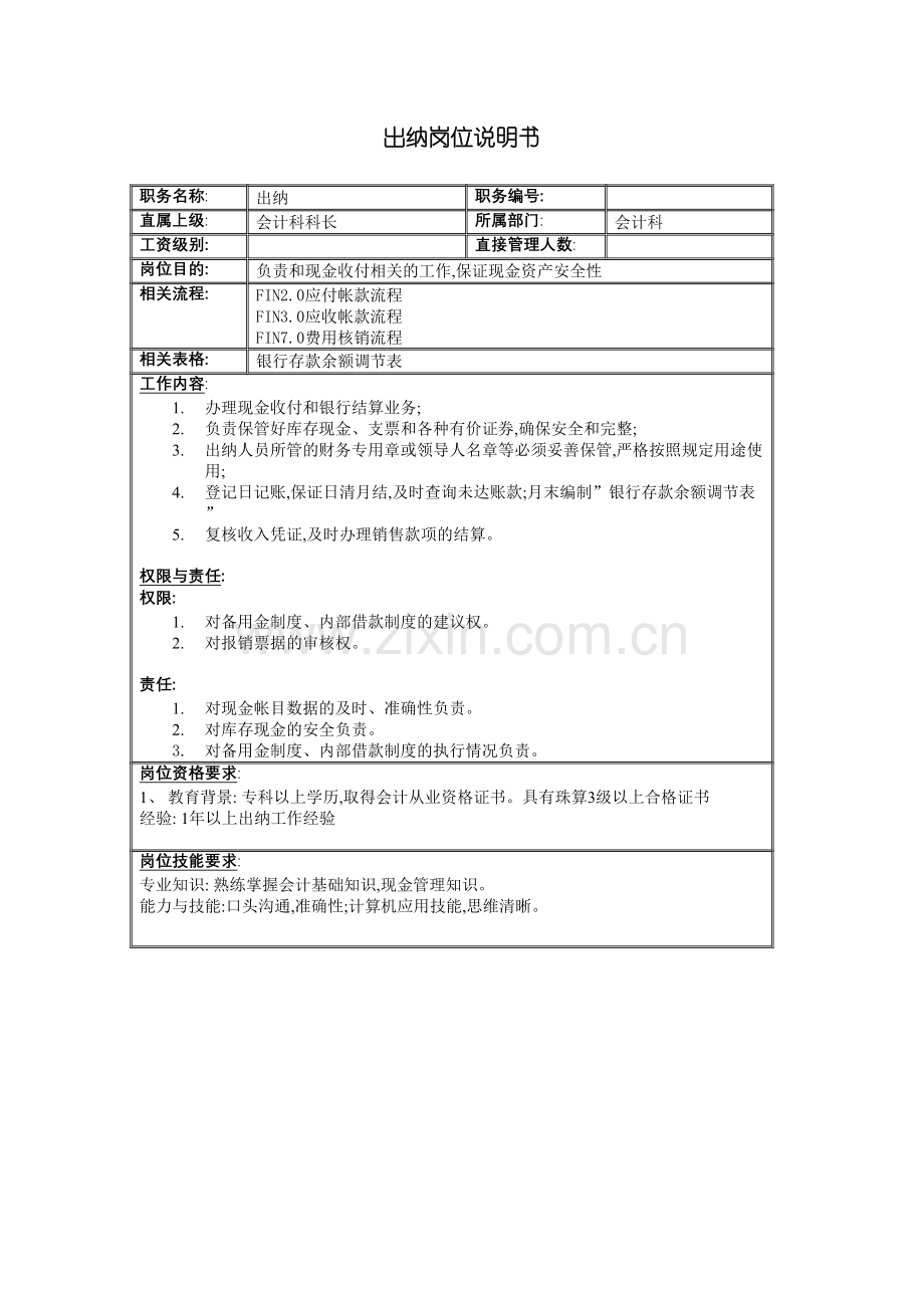 会计科出纳岗位职责.doc_第2页