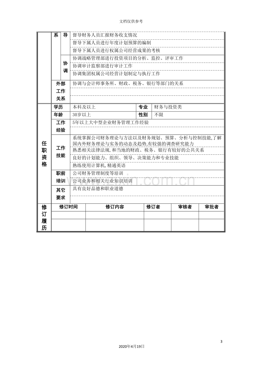 公司部长助理岗位说明书.doc_第3页