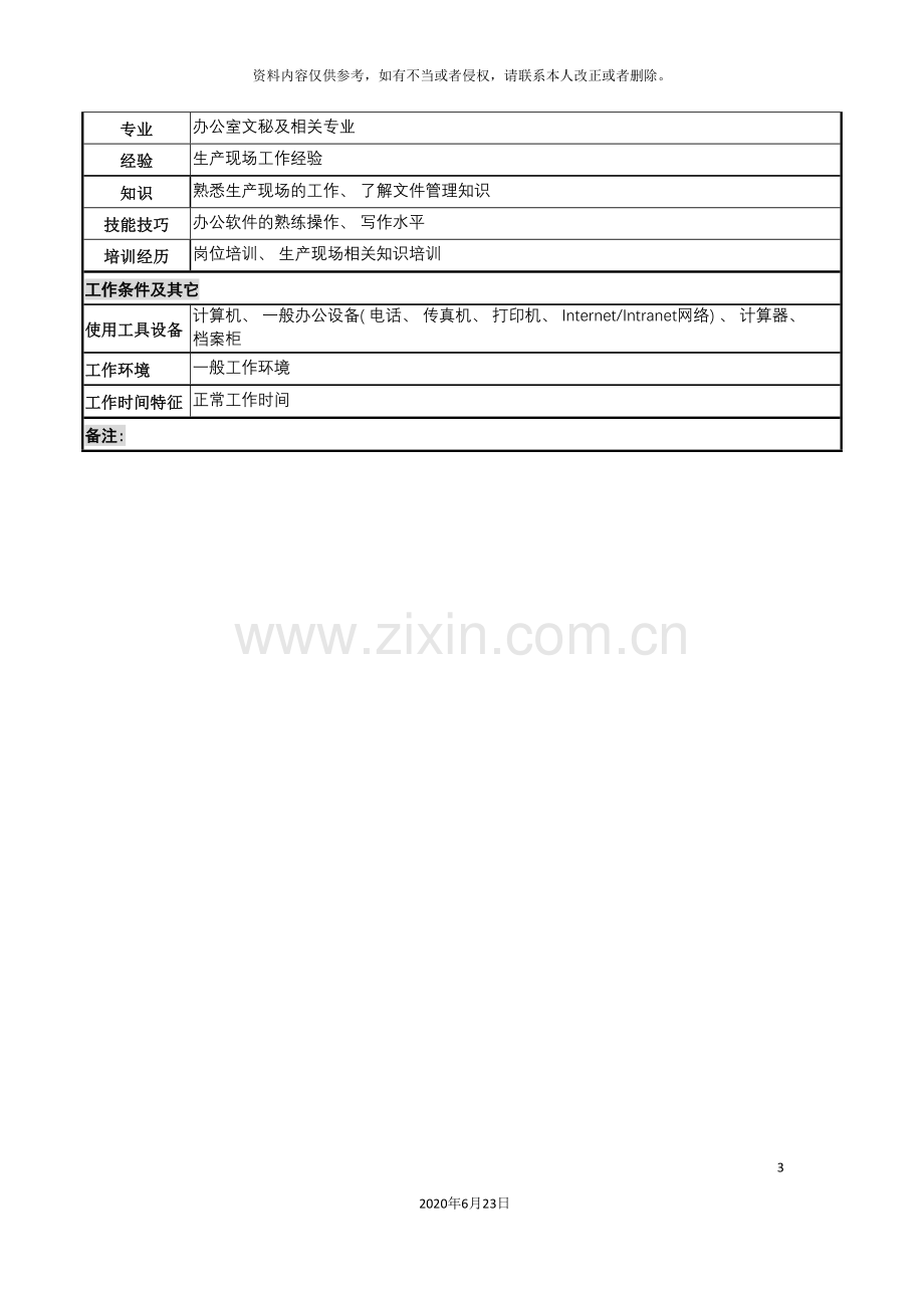 化妆品公司工程担当岗位说明书.doc_第3页