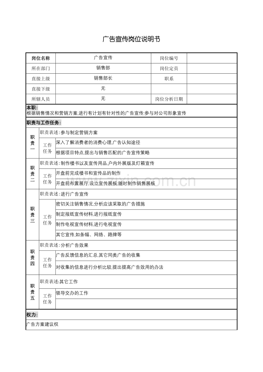 广告宣传岗位说明书.doc_第2页