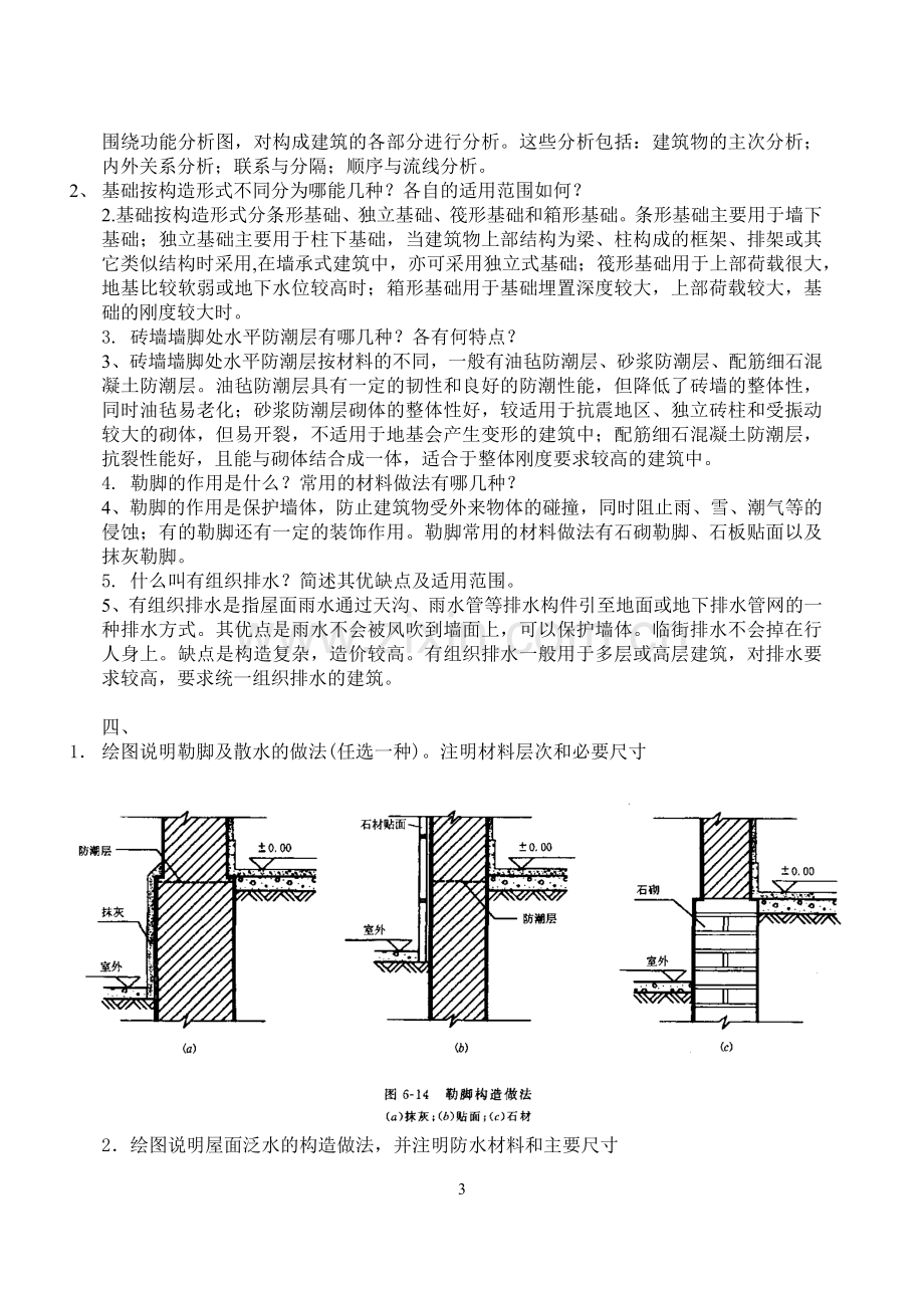 房屋建筑学综合试题含答案.doc_第3页