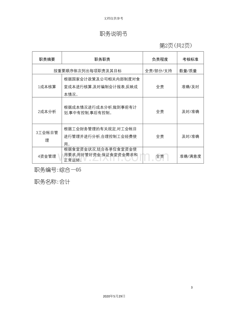 岗位说明书会计.doc_第3页