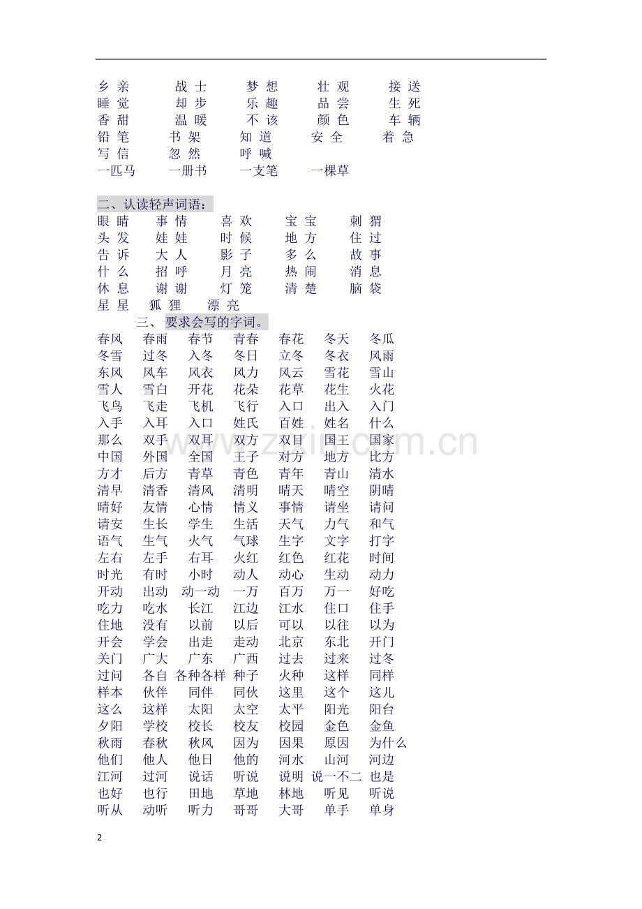 2018年部编版一年级语文下册期末考点分类复习知识点(总归纳)非常全面.docx_第2页