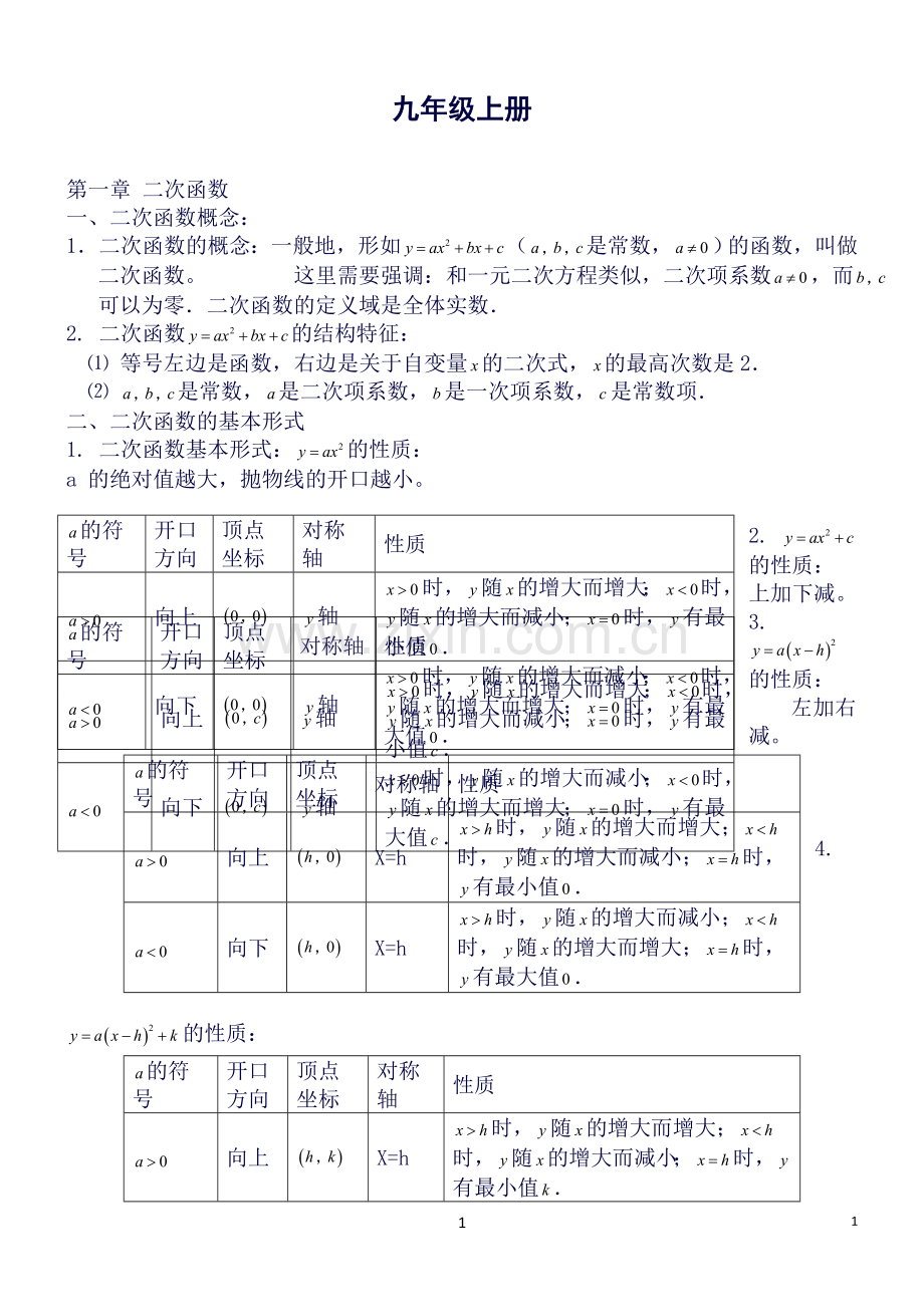 新浙教版九年级上册知识点及典型例题.doc_第1页