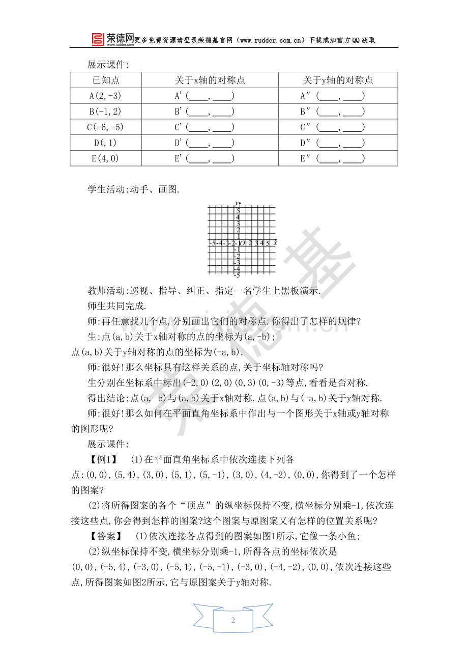 【教学设计】轴对称与坐标变化.doc_第2页