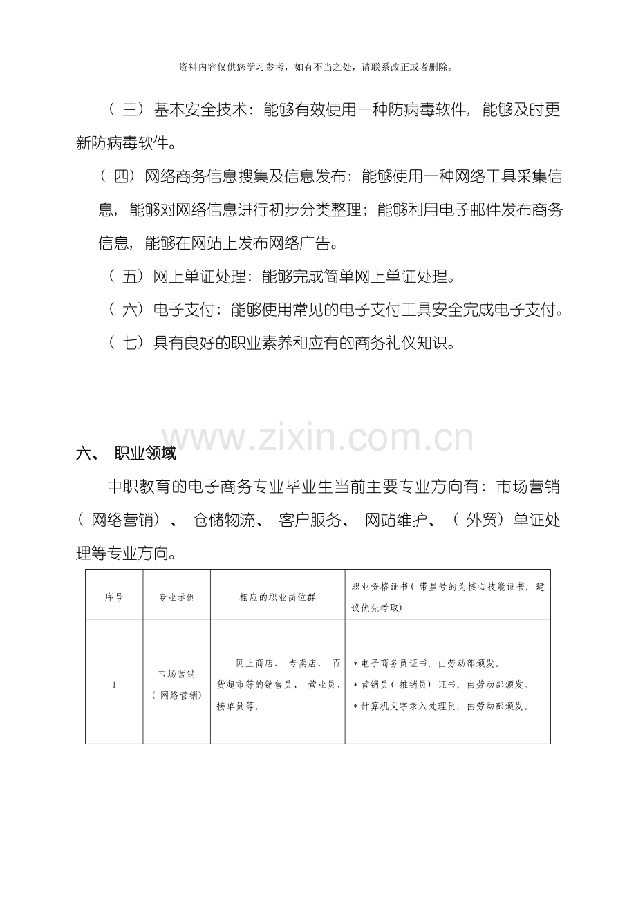 电子商务专业课程设置方案样本.doc_第3页