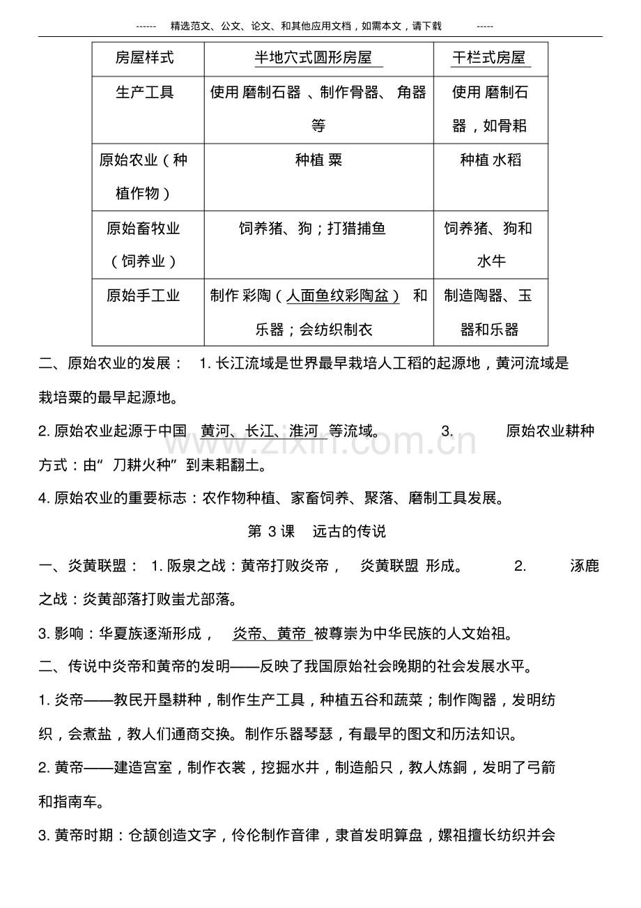 人教版七年级历史上册期末复习知识点大全.pdf_第2页