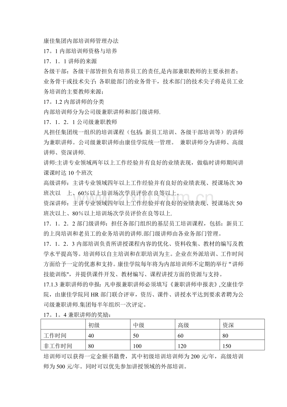 康佳集团内部培训师管理办法.docx_第1页