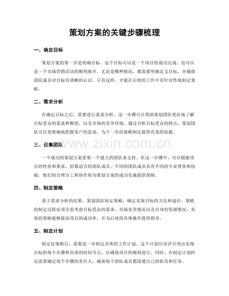 策划方案的关键步骤梳理.docx_第1页