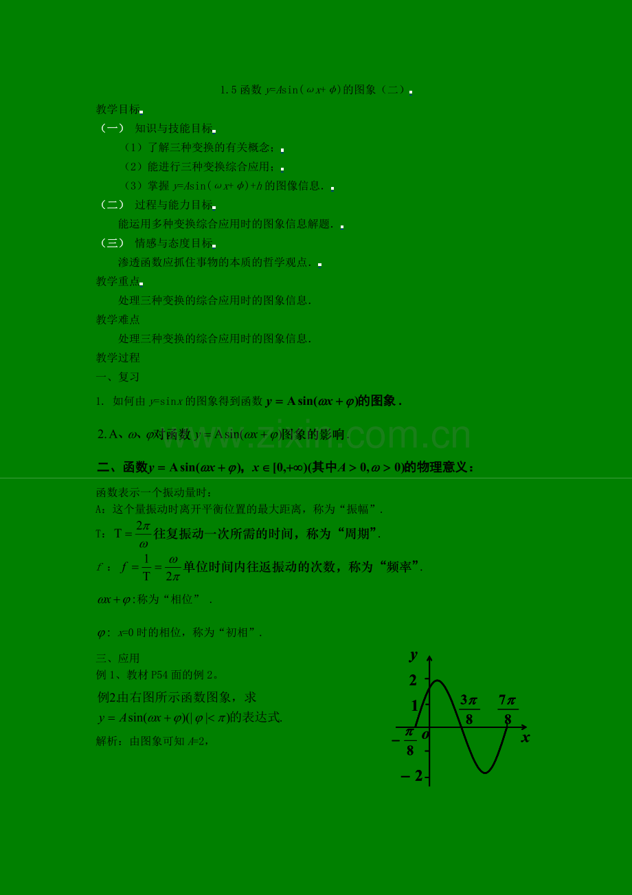 1.5函数y=asin(ωx+φ)的图象(2).doc_第1页