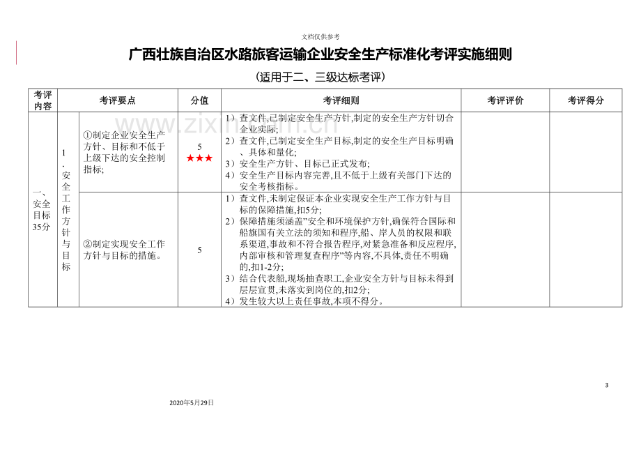 广西水路旅客运输企业安全生产标准化考评实施细则.doc_第3页