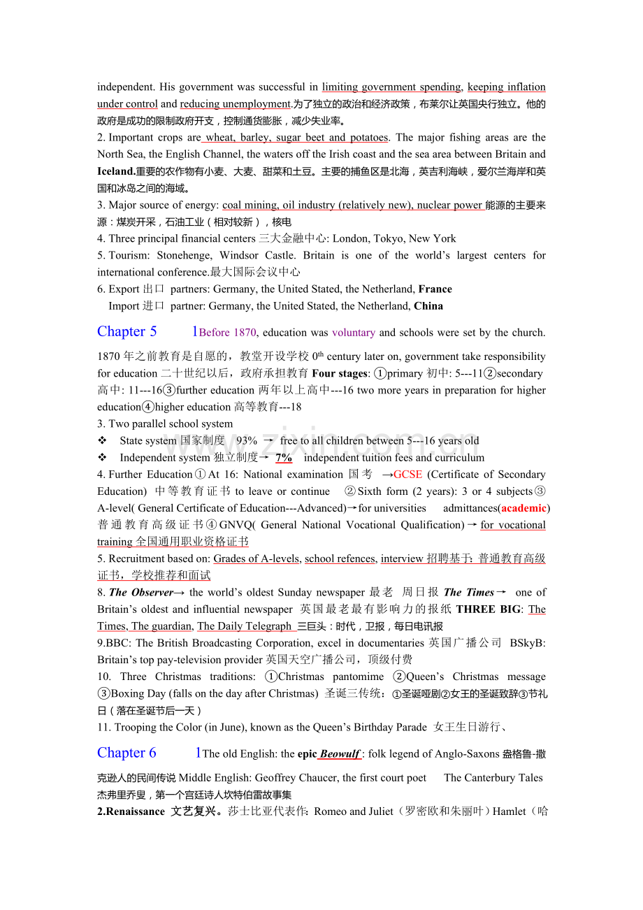 英语国家概况--谢福之-复习资料.doc_第3页