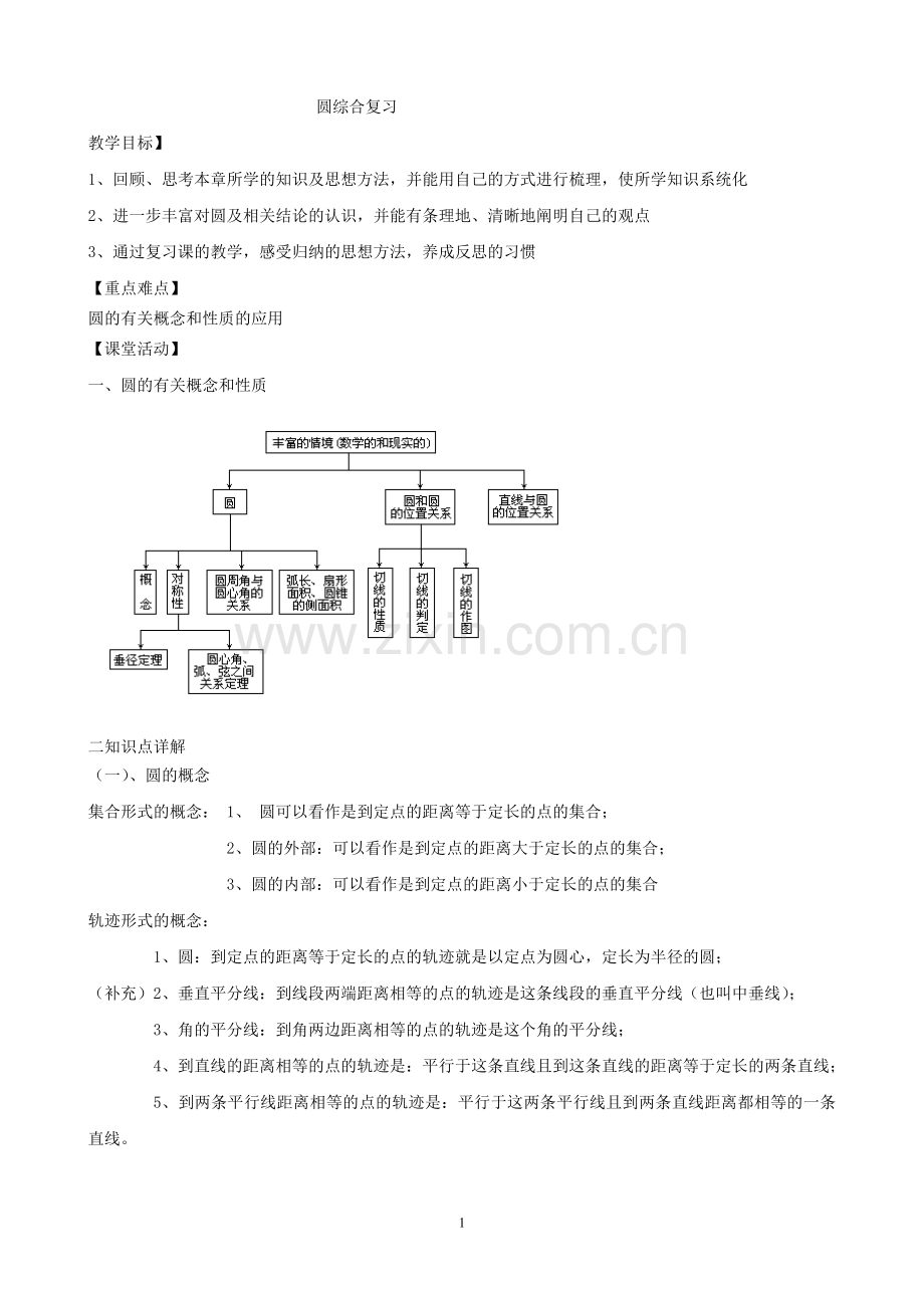 中考数学专题复习教案圆.doc_第1页