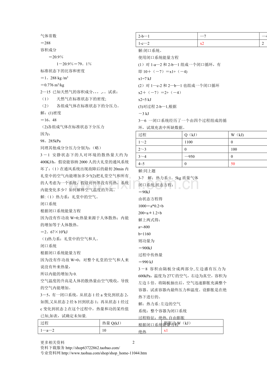 工程热力学课后习题及答案第六版.doc_第2页