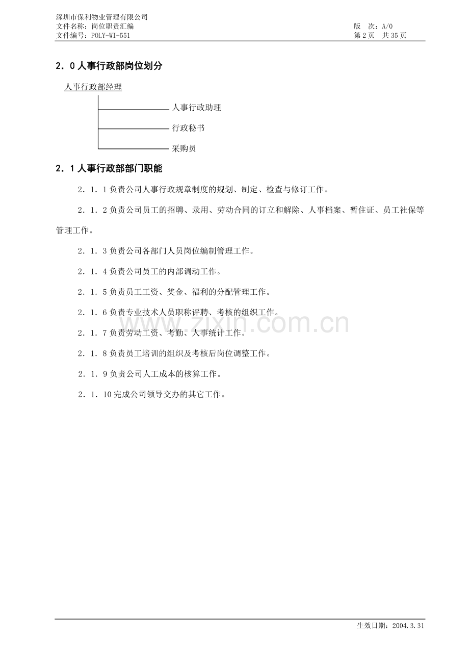 深圳保利物业管理公司岗位职责汇编.doc_第2页