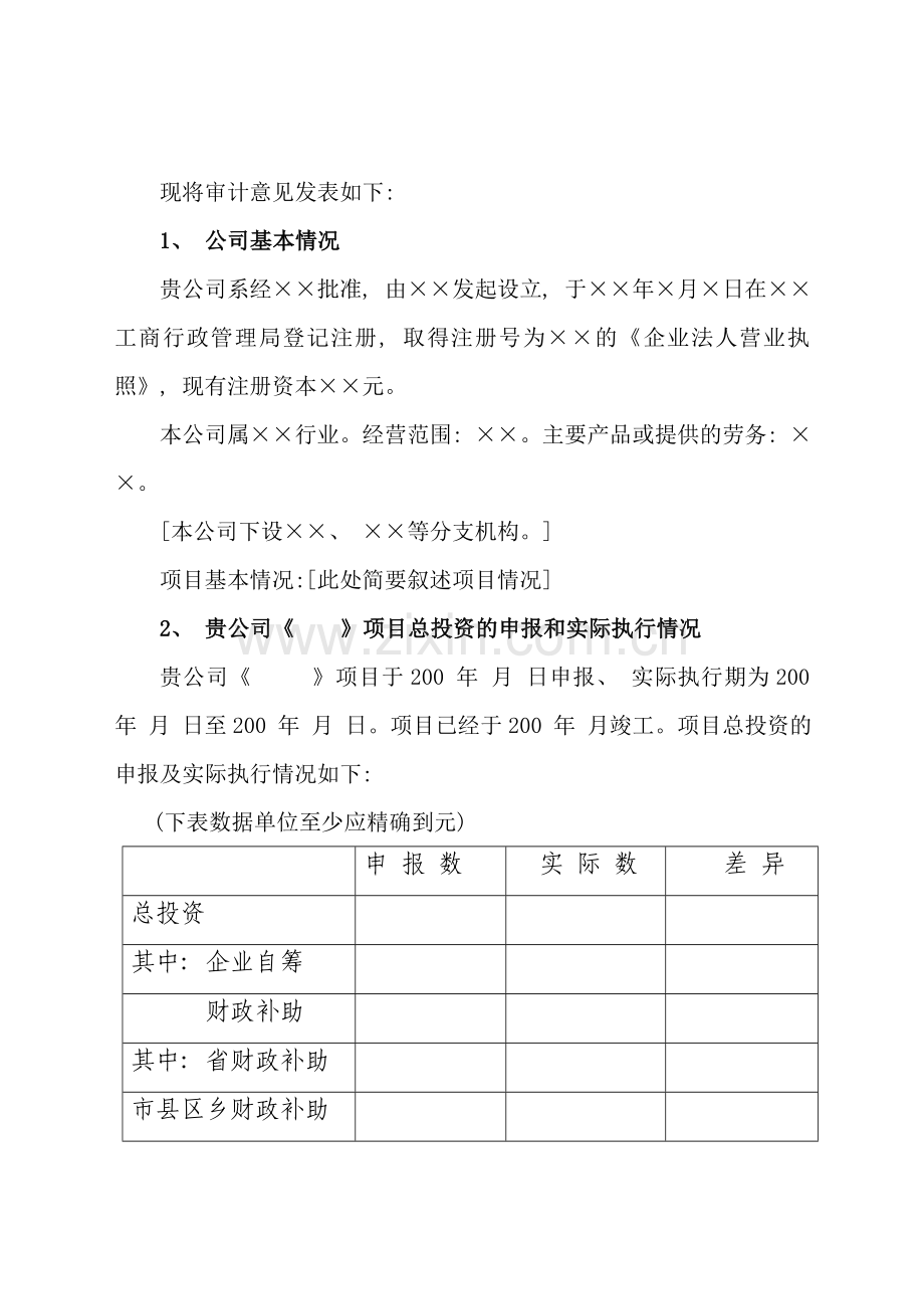 项目专项审计报告范本样本.doc_第2页