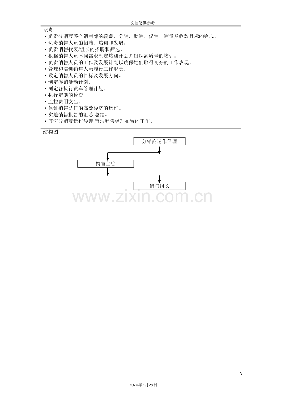 分销商销售主管岗位说明书.doc_第3页