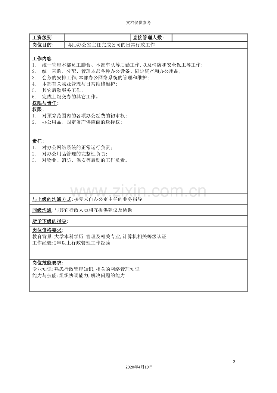 总裁办公室内务主管岗位职责.doc_第2页