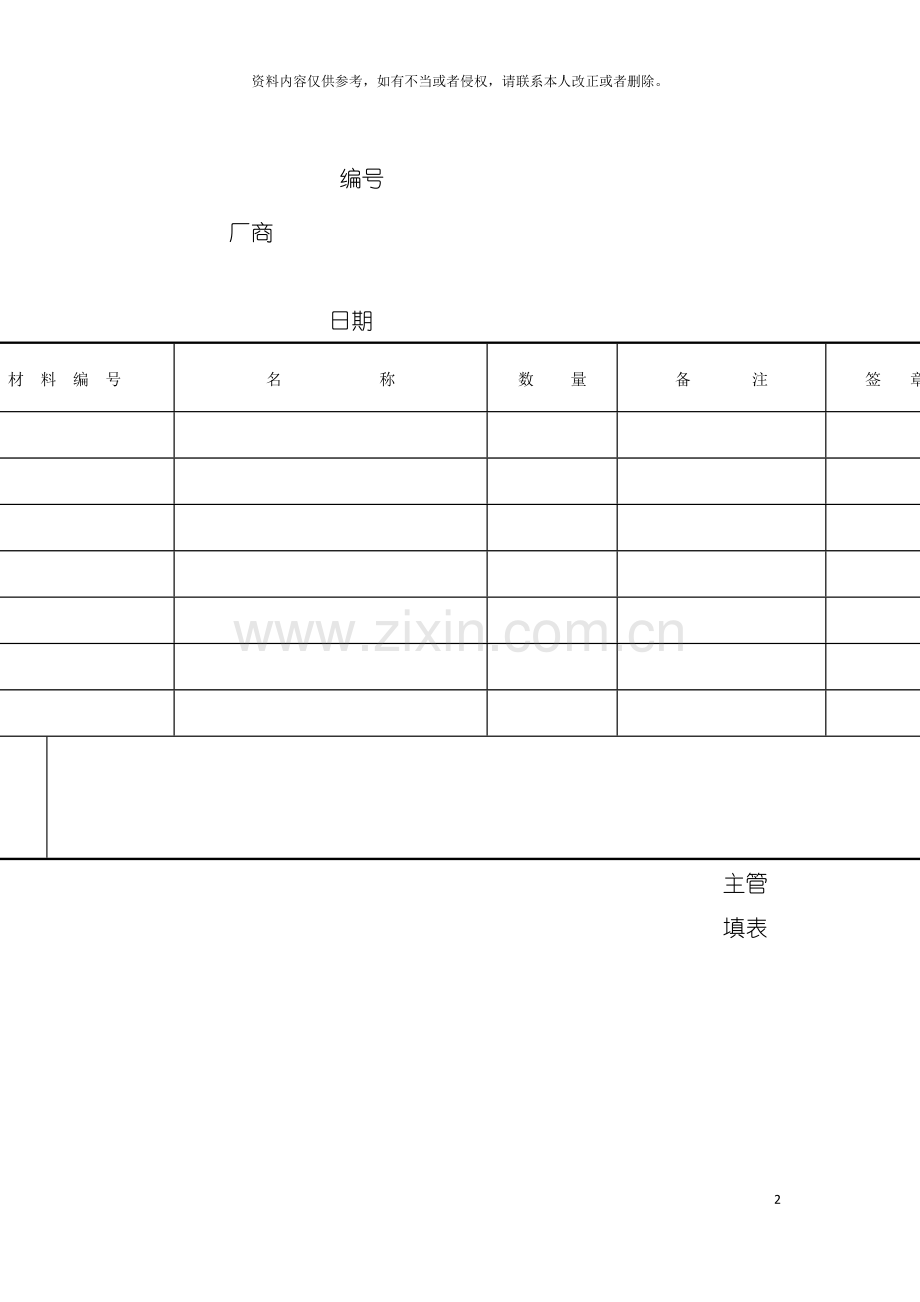 采购管理表格退货单模板.doc_第2页