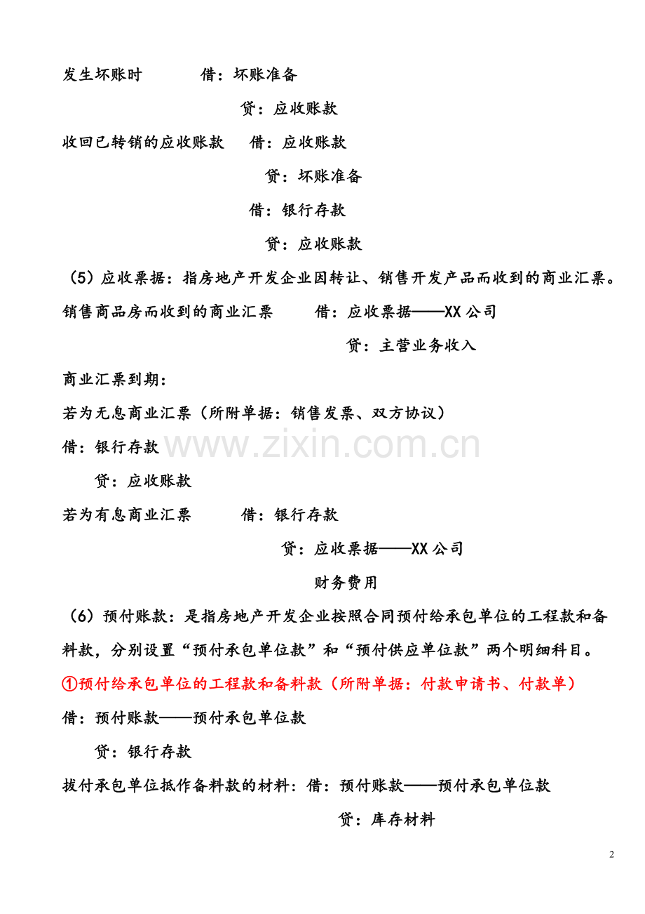 房地产会计分录大全.doc_第2页