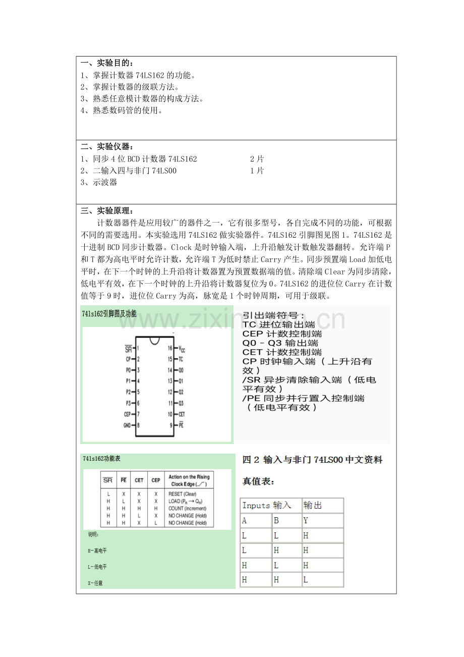 数电实验7——计数器.-报告docx.doc_第2页