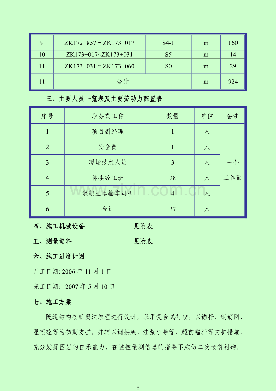 南石壁隧道左幅仰拱及填充施工方案.doc_第2页