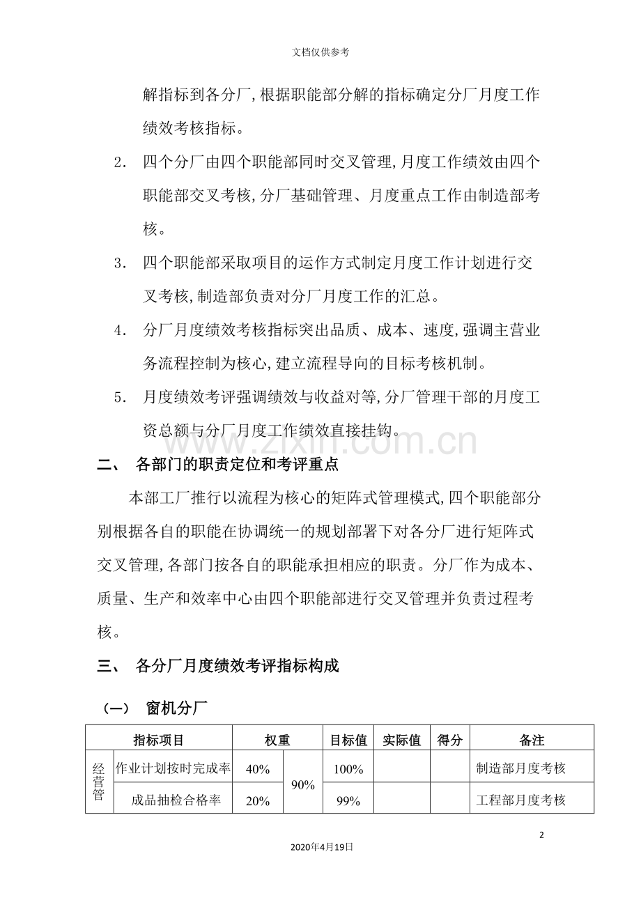 分厂月度工作绩效考核制度.doc_第2页