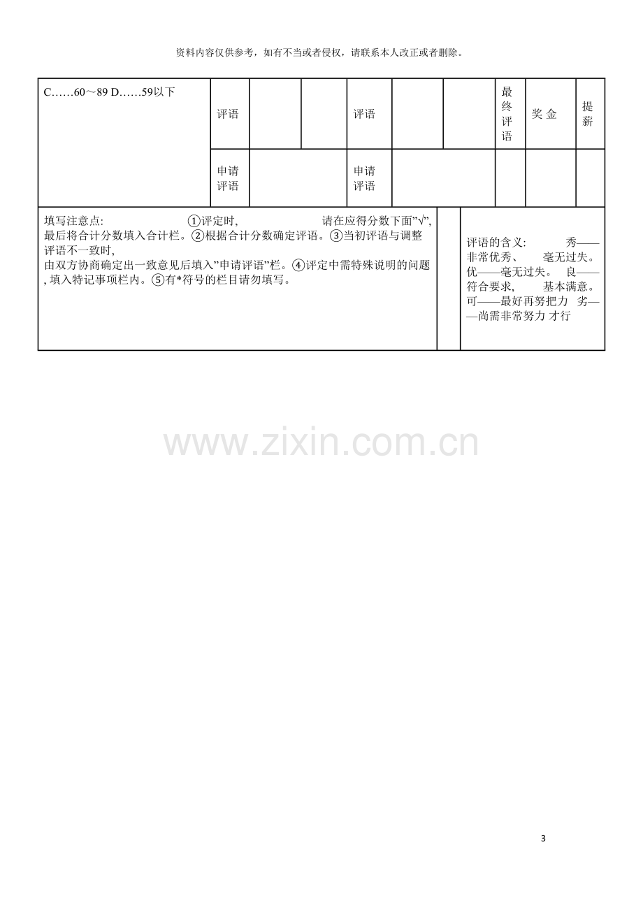 绩效考核人事考评表模板.doc_第3页