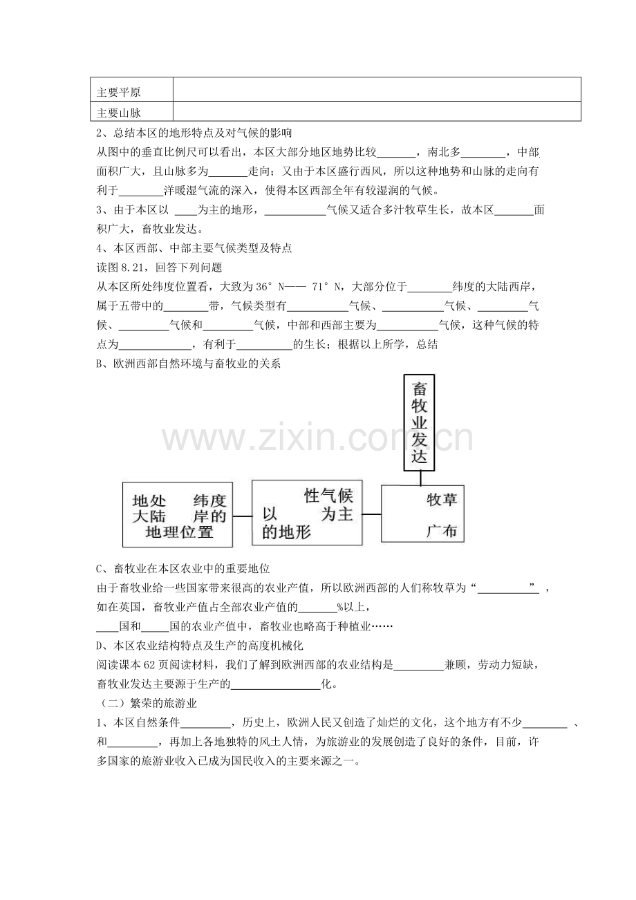 2019-2020年七年级地理下册第八章第二节欧洲西部导学案2(新版)新人教版.doc_第2页