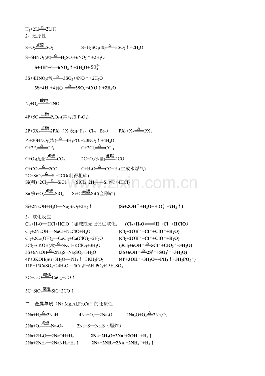 高中化学方程式总结以及必备知识点归纳总结.pdf_第2页