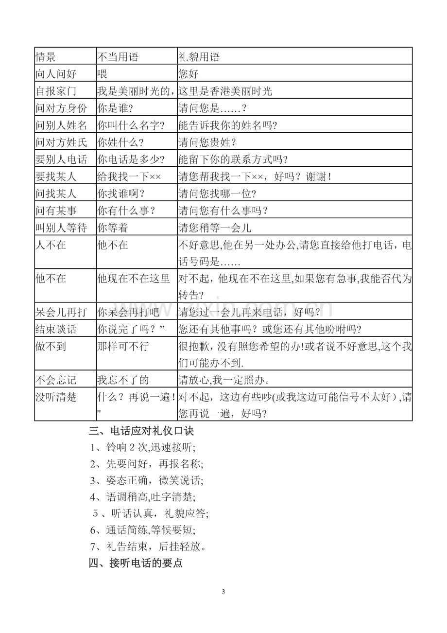 接打电话基本礼仪及标准礼貌用语.doc_第3页